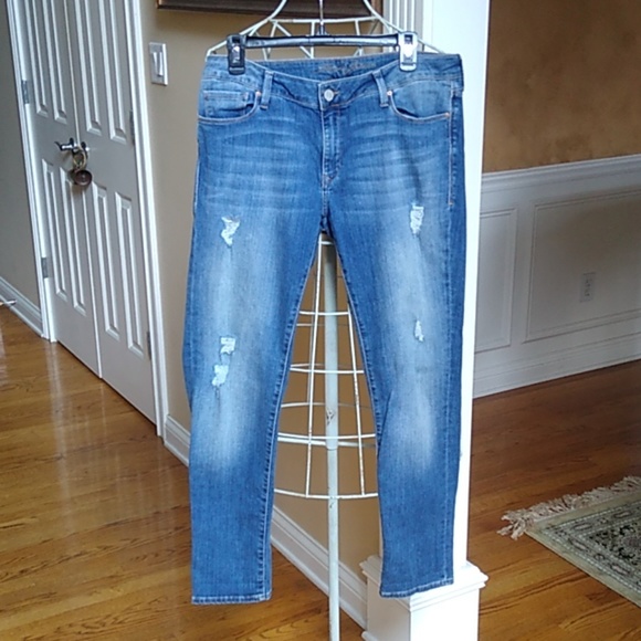 Mavi Denim - Mavi Angie Slim Straight Distressed Jeans